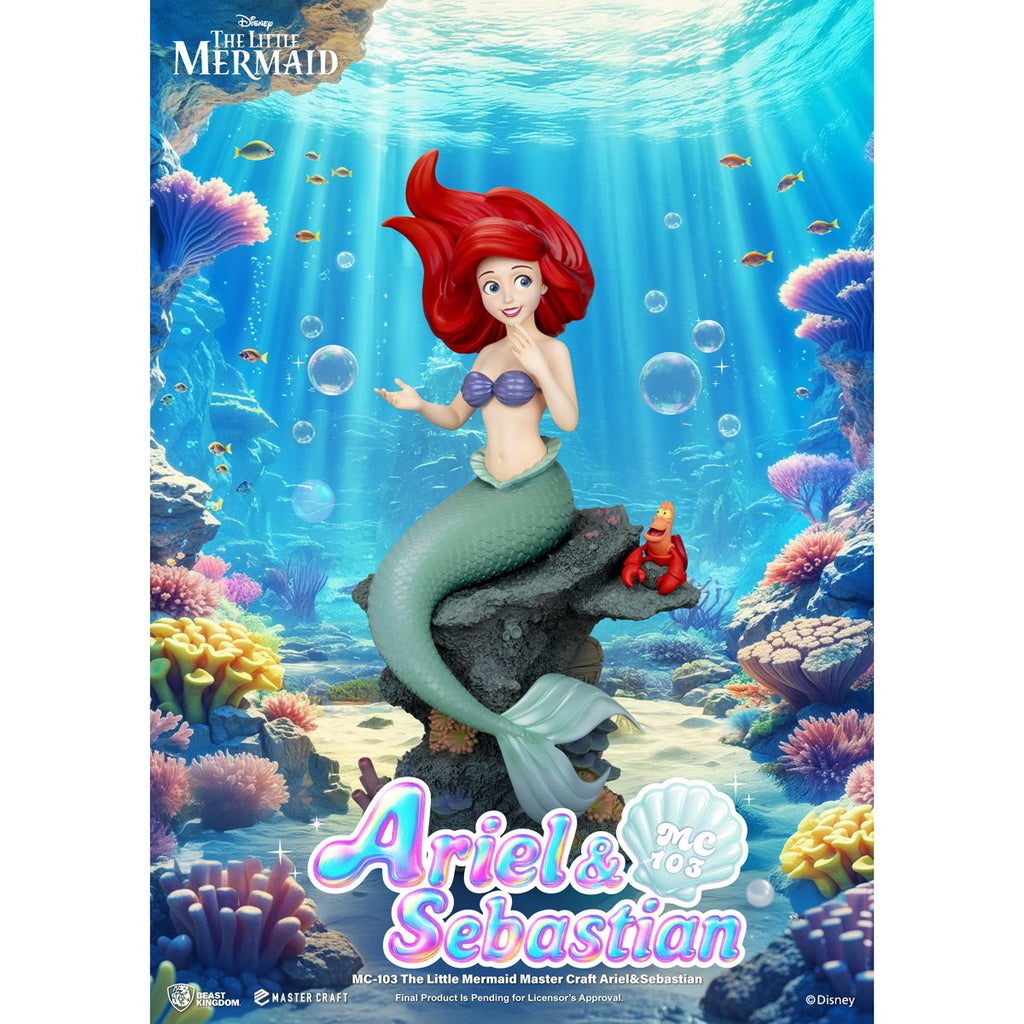 The Little Mermaid Master Craft Ariel and Sebastian Statue