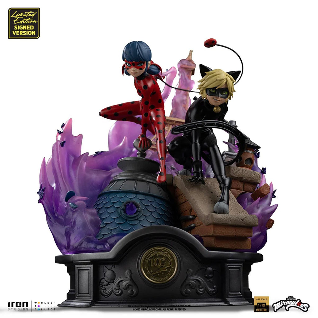 Miraculous Ladybug And Cat Noir 10th Anniversary Signed Edition 1:10 Deluxe Art Scale Limited Edition Statue
