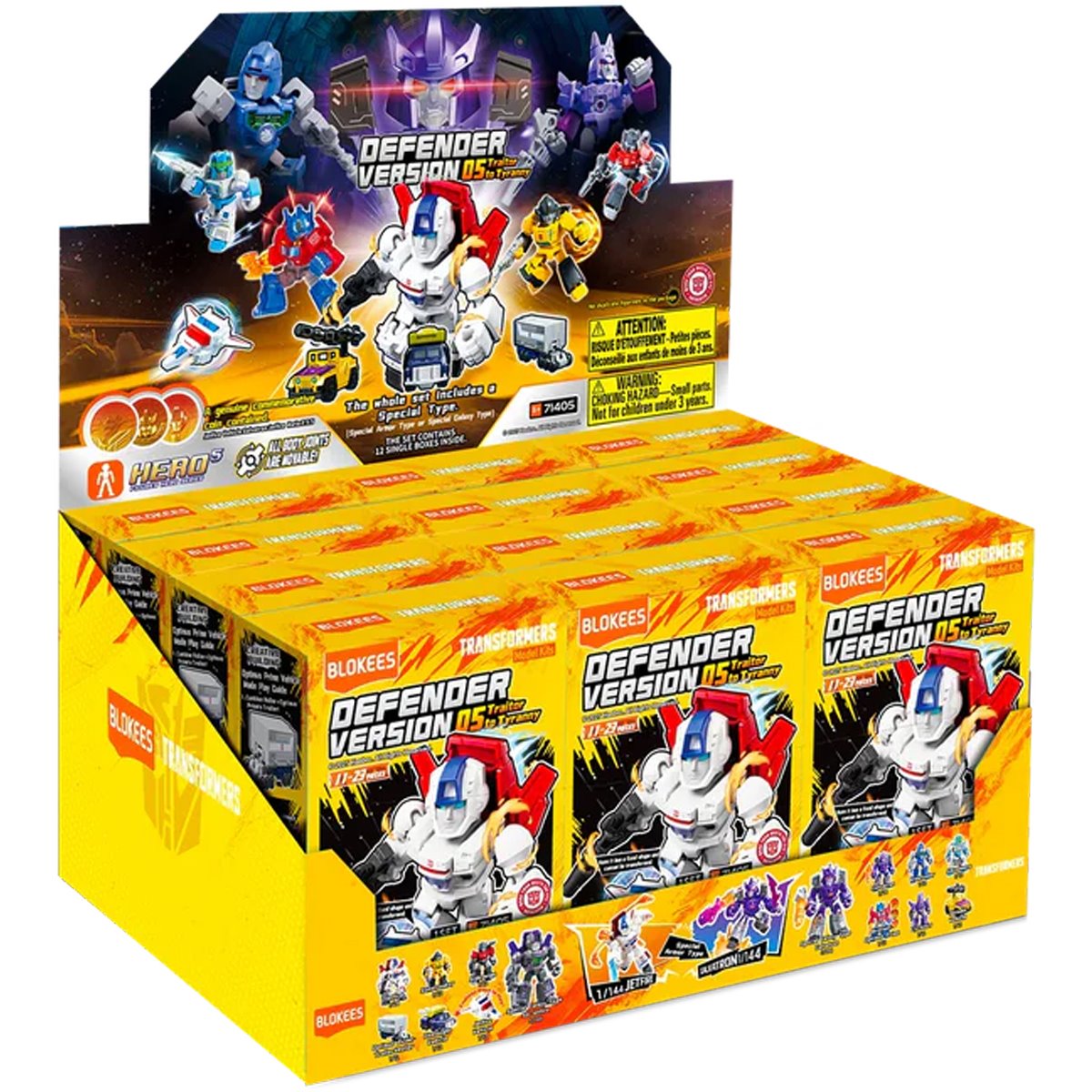Transformers Defender Version 05 Traitor to Tyranny Blokees Mini Model Kit Display of 12
