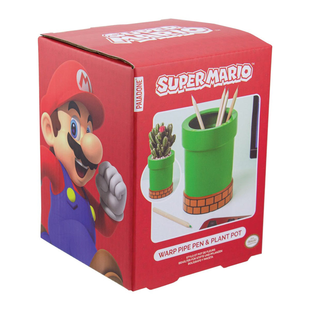 Super Mario Warp Pipe Plant and Pen Pot