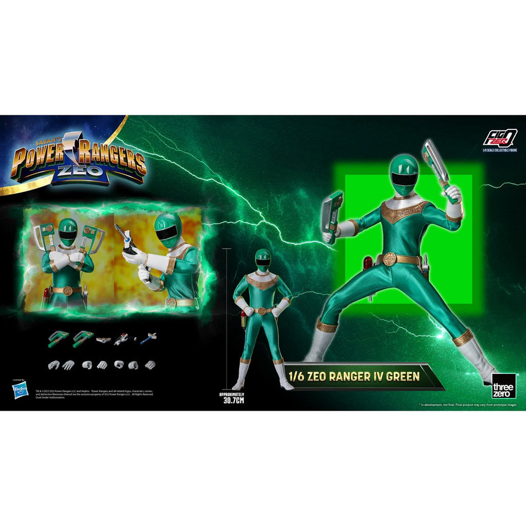 Power Rangers Zeo Green Zeo Ranger IV FigZero 1:6 Scale Action Figure