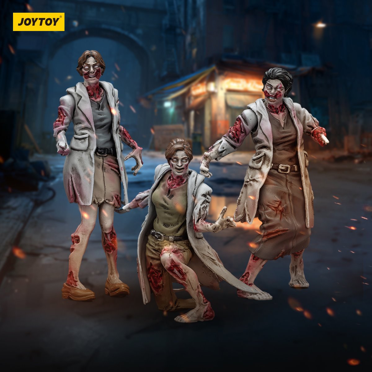 Joy Toy Dark Source Zombie Medics 1:25 Scale Action Figure 3-Pack