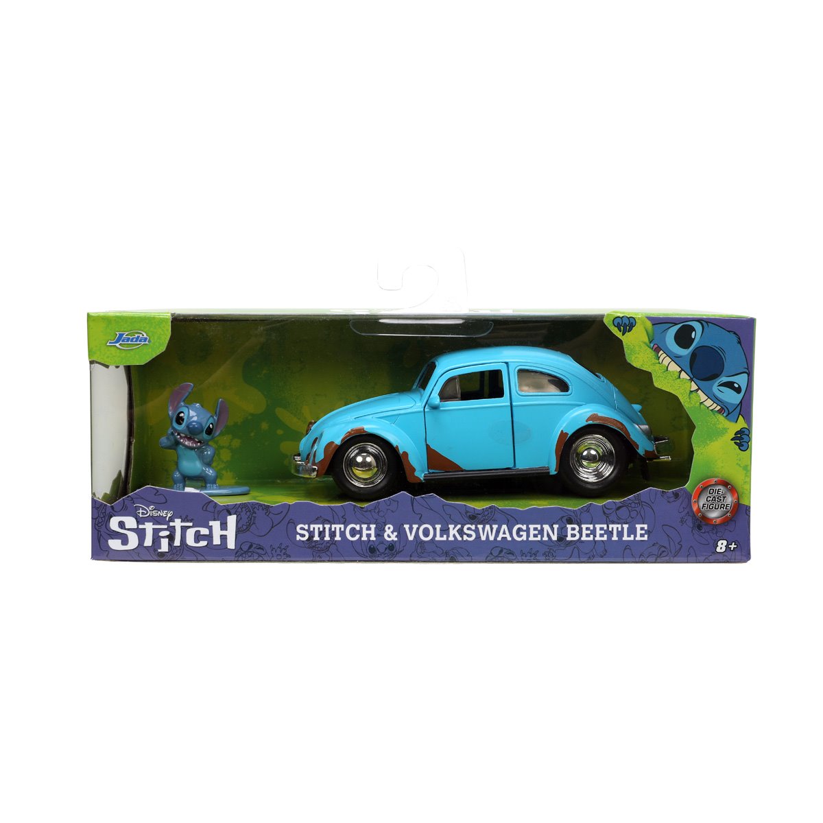 Lilo & Stitch 1959 Volkswagen Beetle 1:32 Scale Die-Cast Metal Vehicle with Stitch Figure