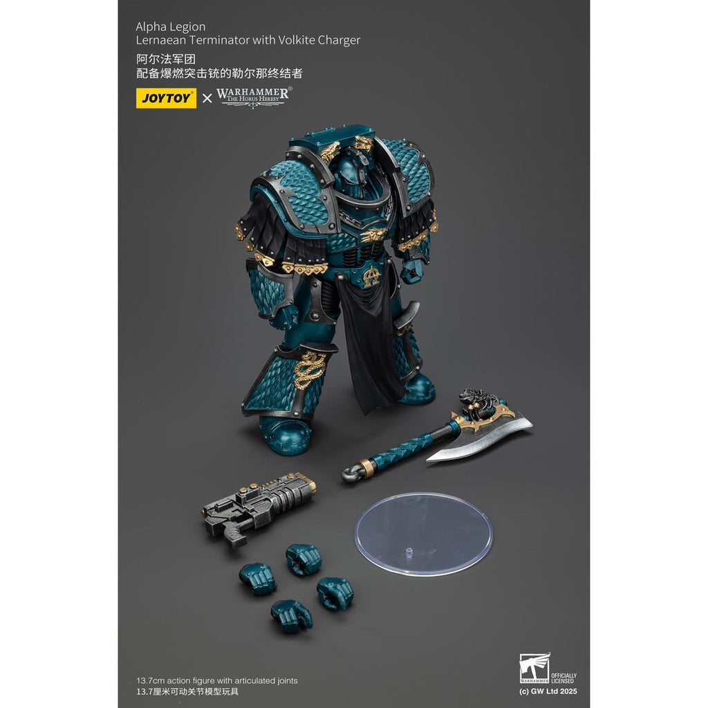 Joy Toy Warhammer The Horus Heresy Alpha Legion Lernaean Terminator with Volkite Charger 1:18 Scale Action Figure