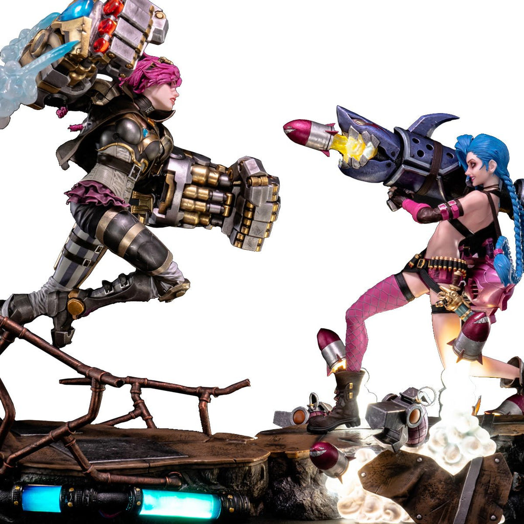 League of Legends Jinx and Vi 1:6 Scale Statue Bundle