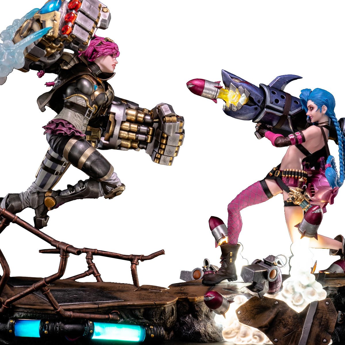 League of Legends Jinx and Vi 1:6 Scale Statue Bundle