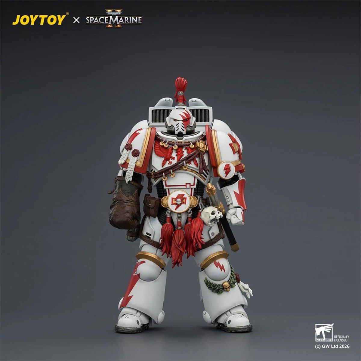 Joy Toy Warhammer 40,000 Space Marine Game Edition White Scars Assault Intercessor Champion 1:18 Scale Action Figure