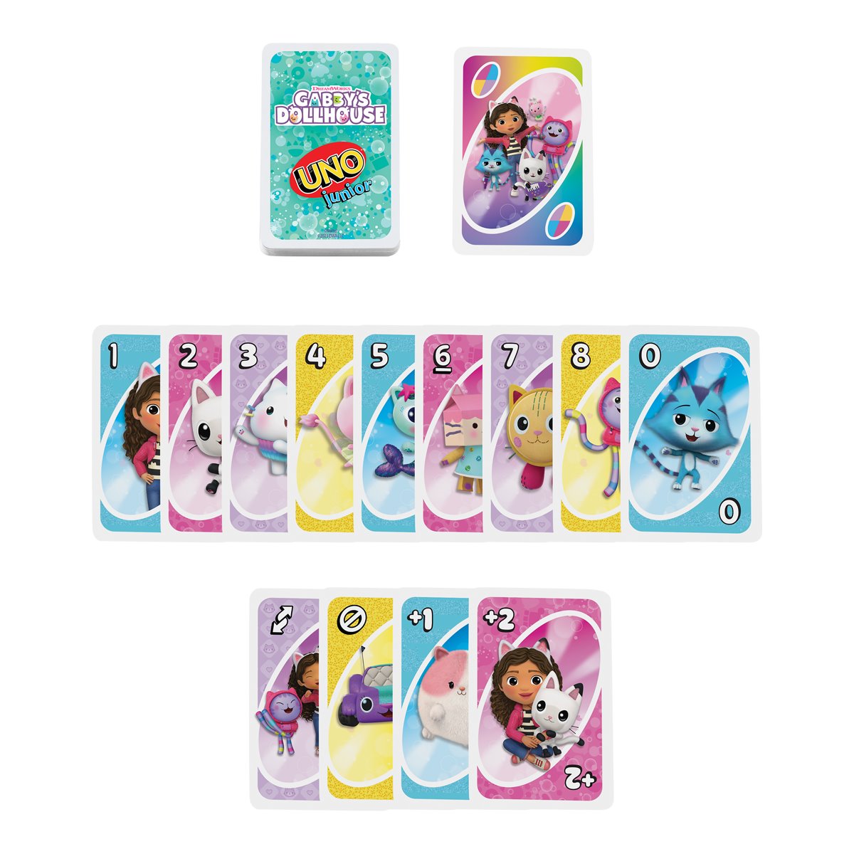 Junior Gabby's Dollhouse UNO Card Game