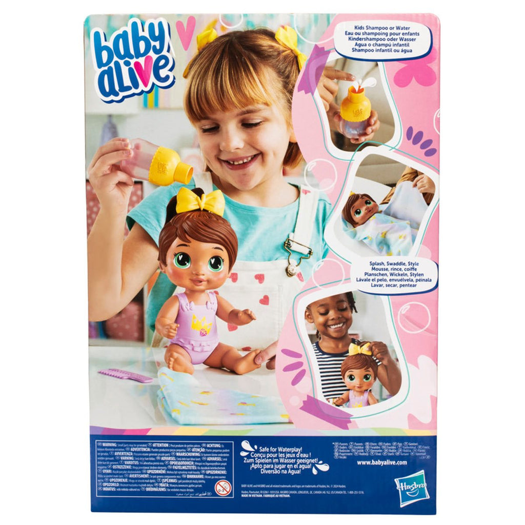 Baby Alive Shampoo Snuggle Sophia Sparkle Brown Hair 11-Inch Doll