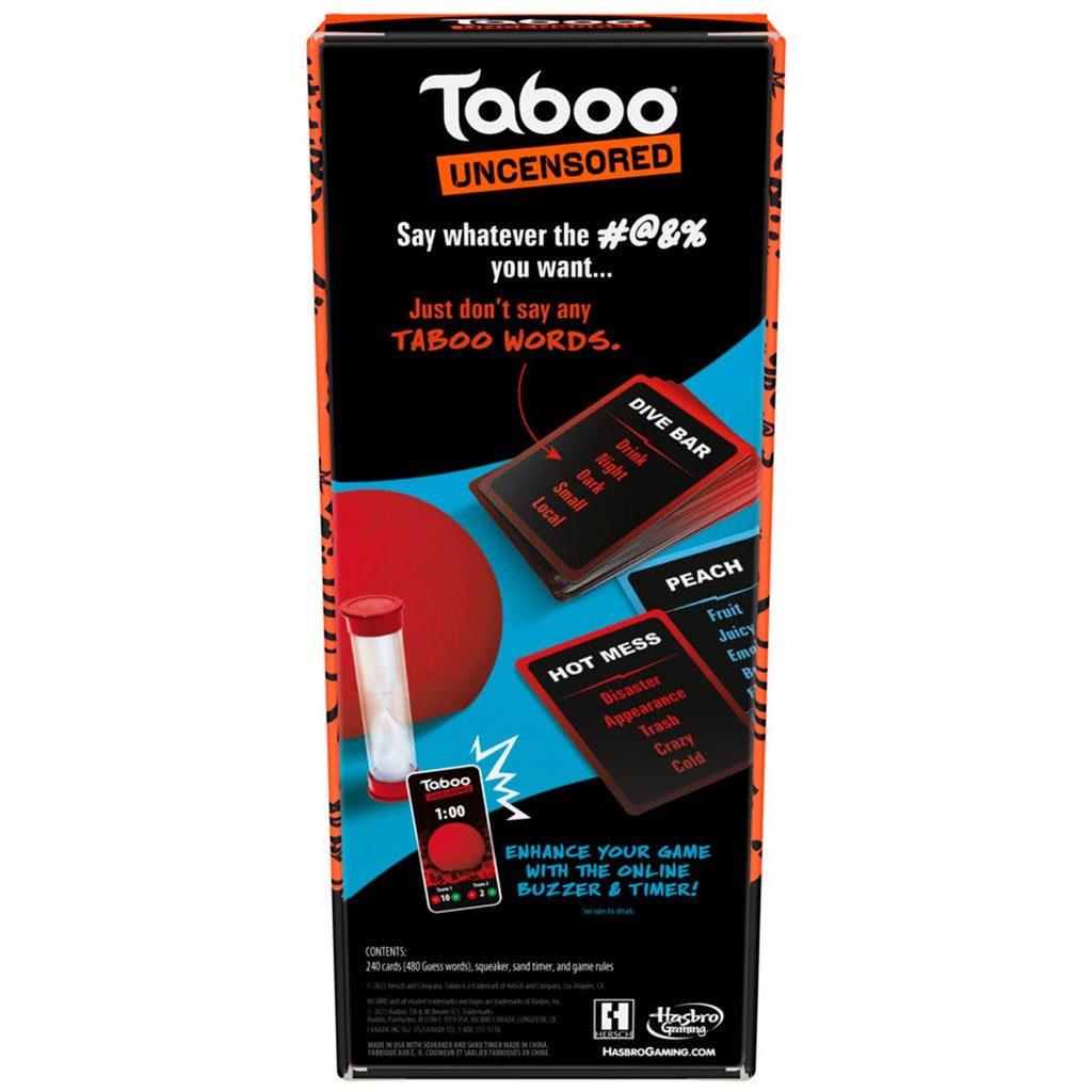 Taboo Uncensored Board Game for Adults Only