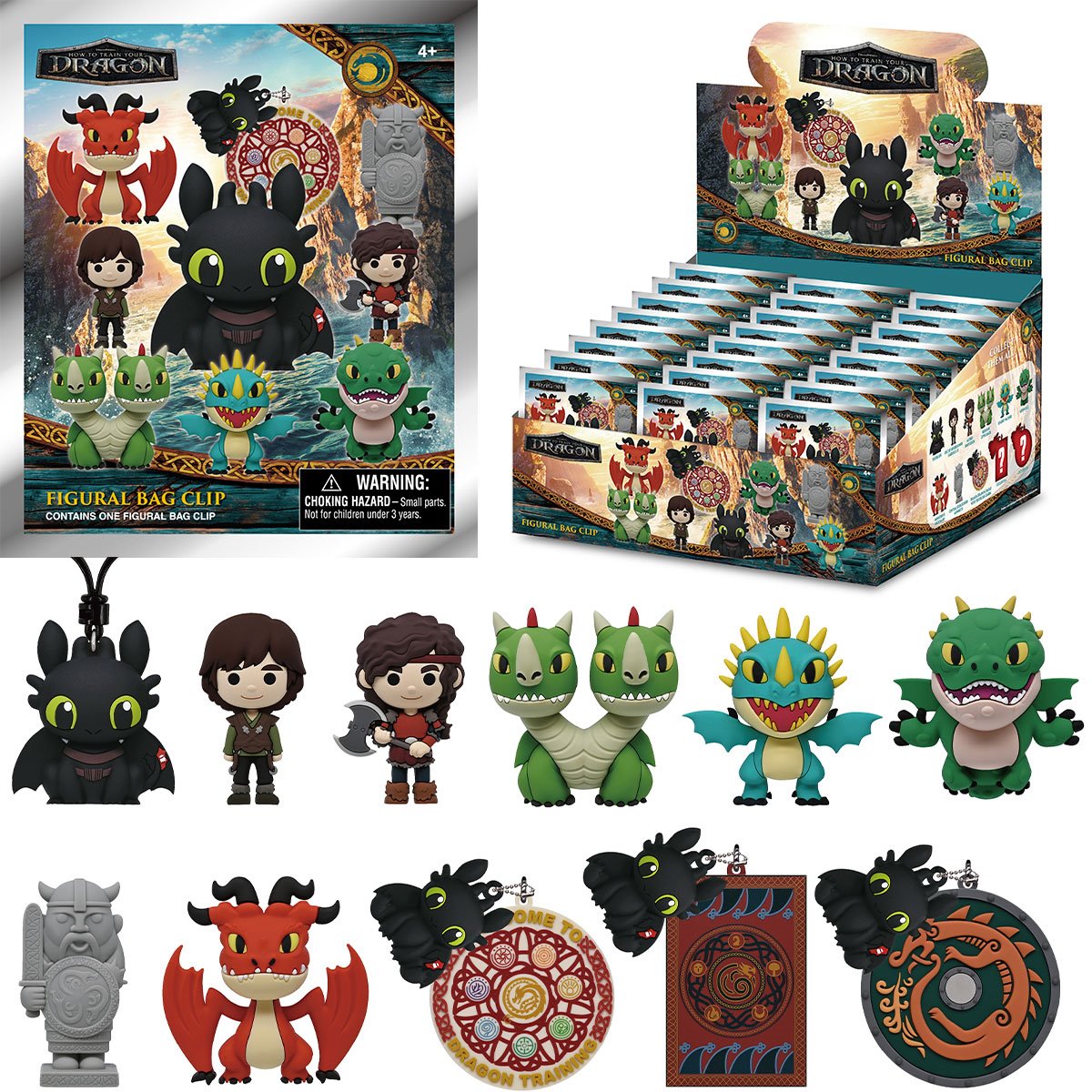 How to Train Your Dragon Series 2 3D Foam Bag Clip Display Case of 24