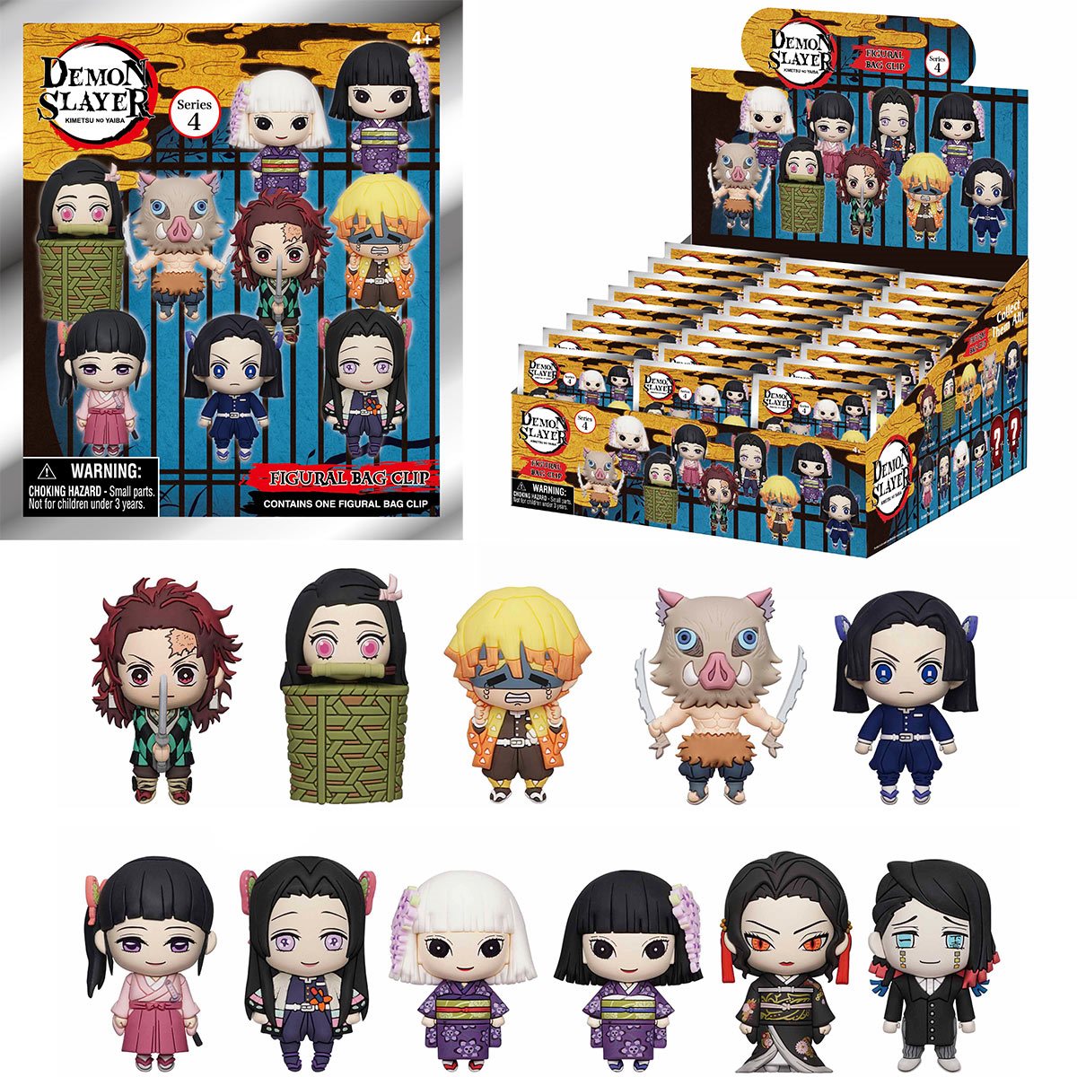 Demon Slayer Series 4 3D Foam Bag Clip Random 6-Pack