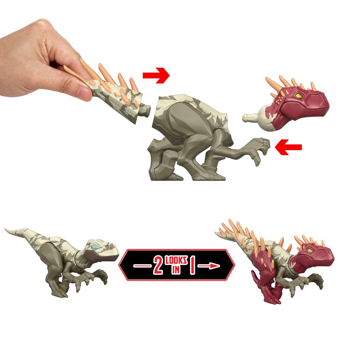 Jurassic World Mayhem Mix-Ups Action Figure Case of 3