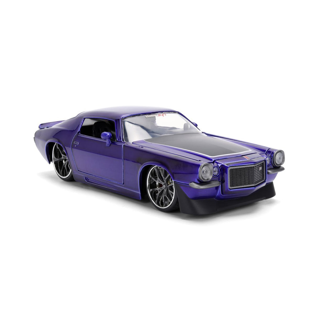 Bigtime Muscle 1971 Chevrolet Camaro Candy Purple 1:24 Scale Die-Cast Metal Vehicle