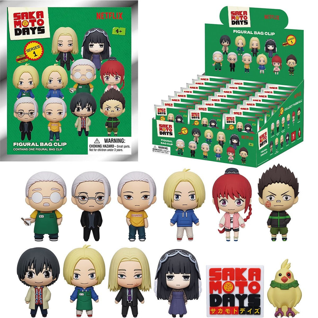 Sakamoto Days 3D Foam Bag Clip Display Case of 24