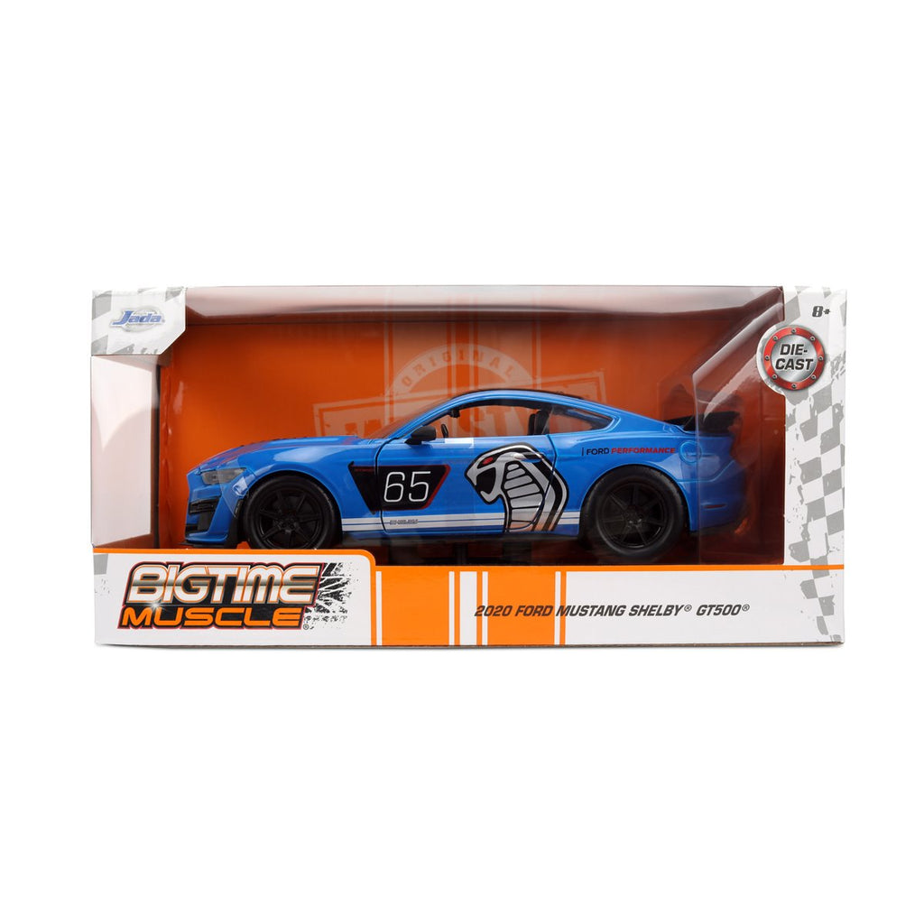 Bigtime Muscle 2020 Blue Ford Mustang Shelby GT500 1:24 Scale Die-Cast Metal Vehicle