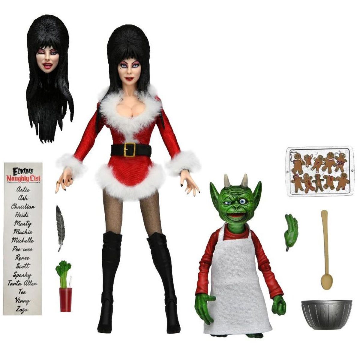 Elvira Very Scary Xmas Elvira 8-Inch Clothed Action Figure