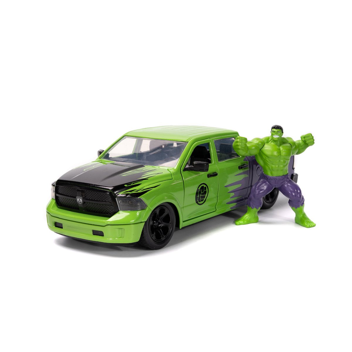 Hollywood Rides Marvel Avengers 2014 Ram 1500 1:24 Scale Die-Cast Metal Vehicle with Hulk Figure