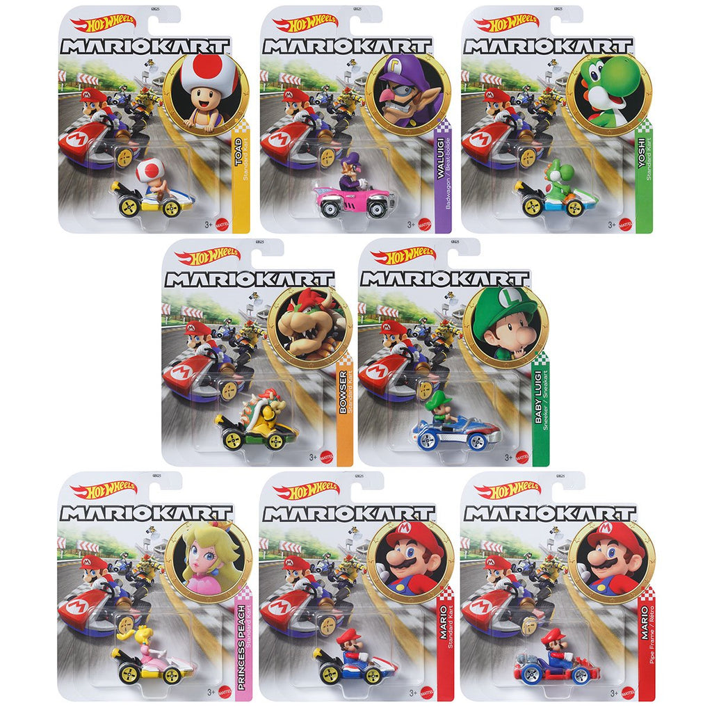 Mario Kart Hot Wheels 2026 Mix 1 Vehicle Case of 8