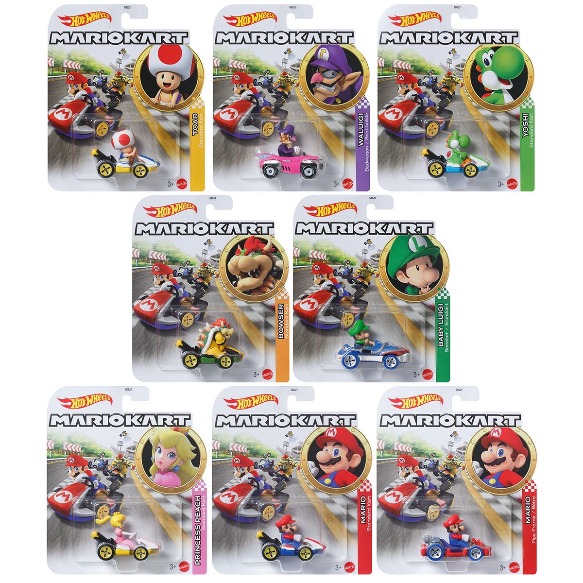 Mario Kart Hot Wheels 2026 Mix 1 Vehicle Case of 8