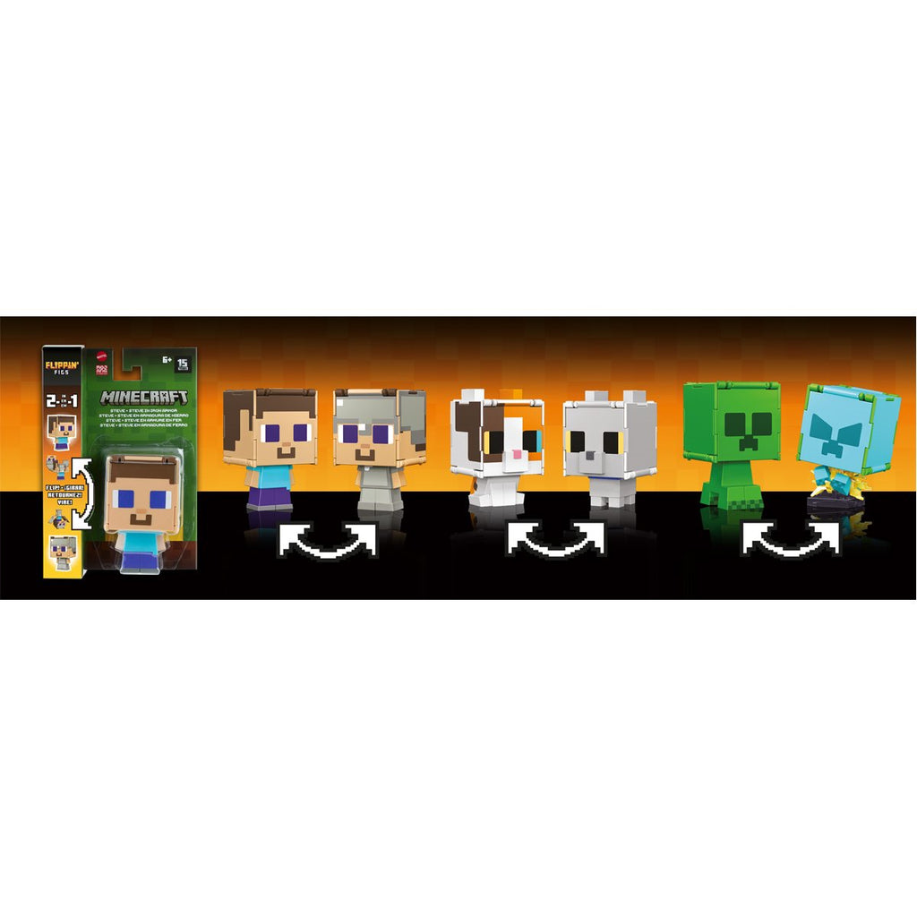 Minecraft Flippin' Figs Mini-Figure Case of 5