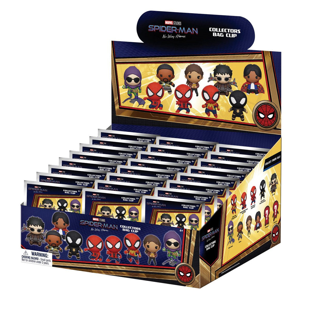 Spider-Man: No Way Home 3D Foam Bag Clip Display Case of 24