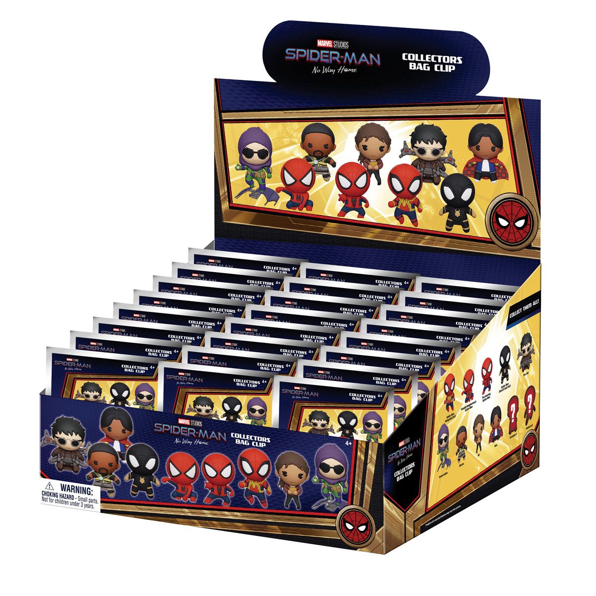 Spider-Man: No Way Home 3D Foam Bag Clip Display Case of 24