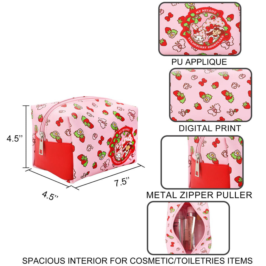 Hello Kitty and Friends My Melody Strawberry Shortcake All Over Print Cosmetic Bag
