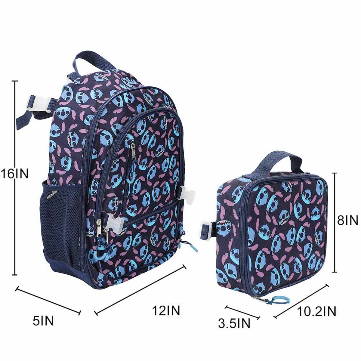Lilo & Stitch Stitch All Over Print Youth Backpack 5-Piece Set