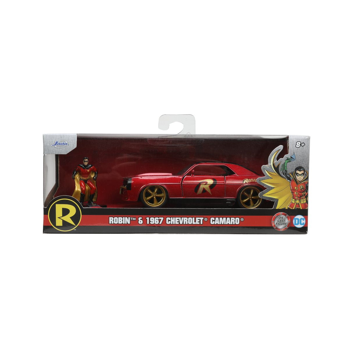 Batman Hollywood Rides 1969 Chevrolet Camaro 1:32 Scale Die-Cast Metal Vehicle with Robin Figure