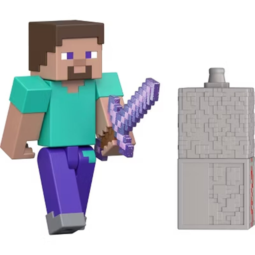 Minecraft Redstone Charged Steve  3 1/4-Inch Scale Action Figure
