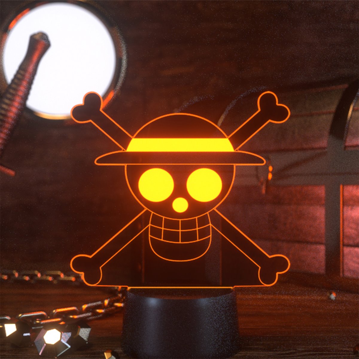 One Piece Jolly Roger Otaku Lamp