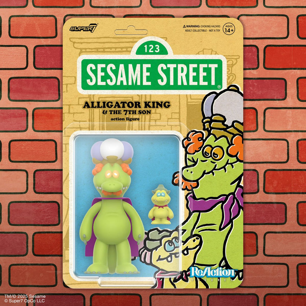 Sesame Street Alligator King 3 3/4-Inch ReAction Figure