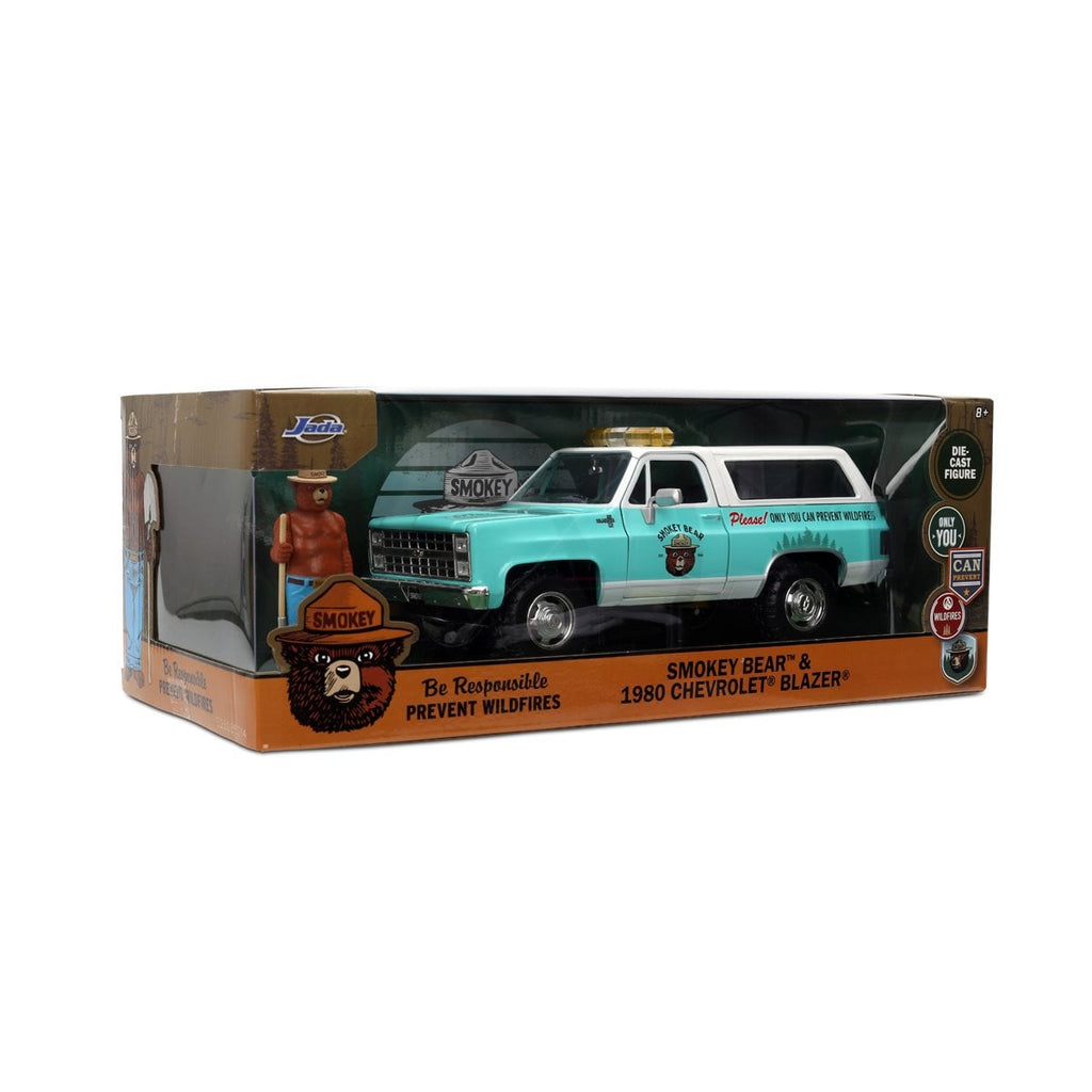 Hollywood Rides Smokey Bear 1980 Chevrolet Blazer 1:24 Scale Die-Cast Metal Vehicle with Smokey Bear Figure