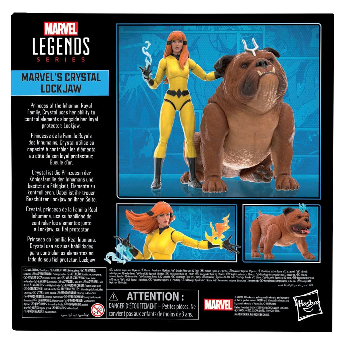 Inhumans Marvel Legends Series Crystal and Lockjaw Deluxe 6-Inch Action Figures