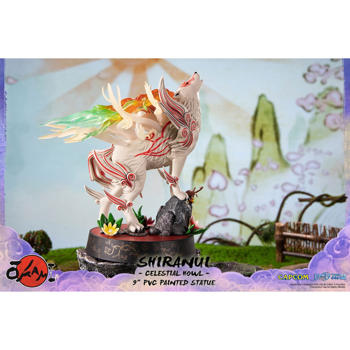 Okami: Shiranui 9-Inch Staute - Celestial Howl Pose