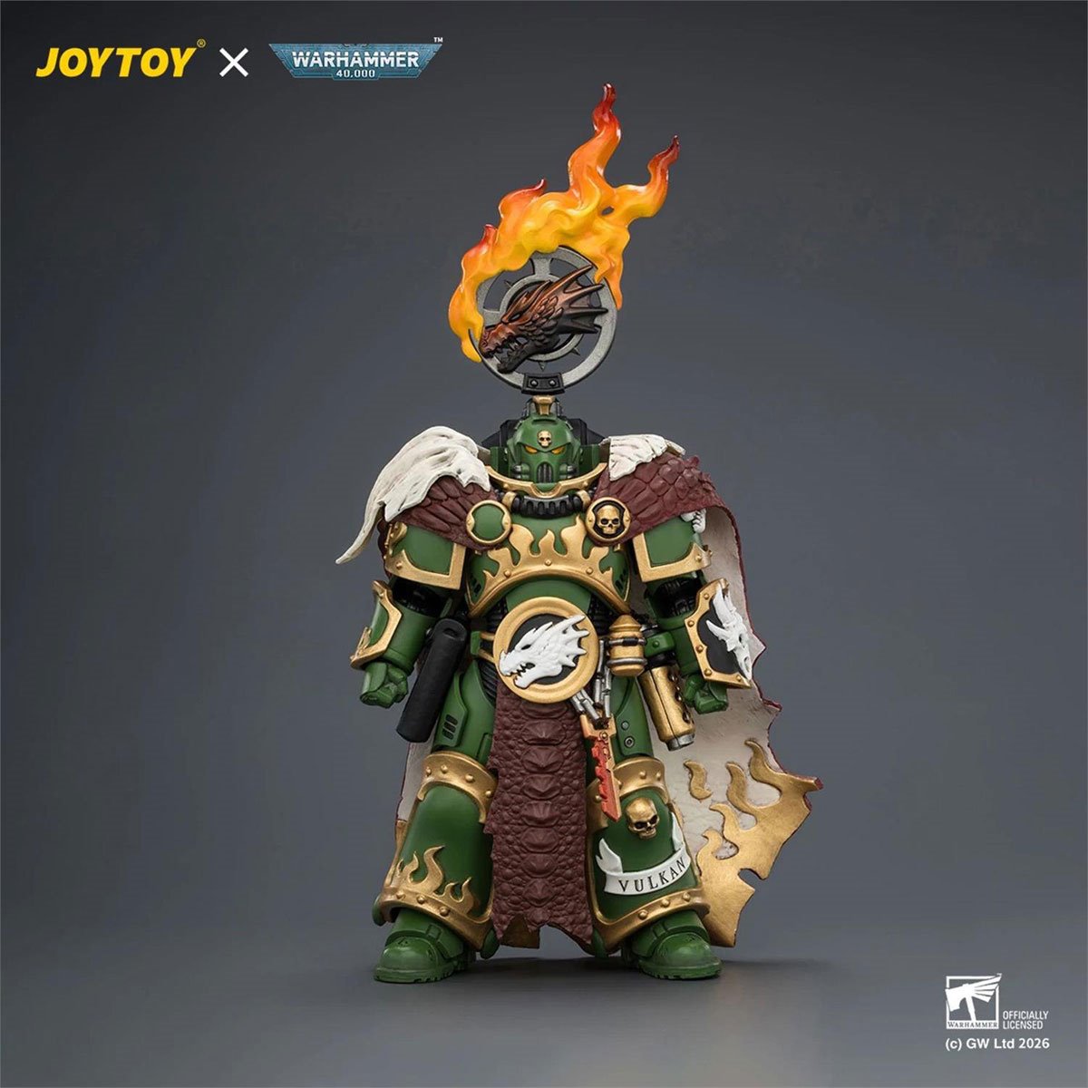 Joy Toy Warhammer 40,000 Salamanders Vulkan He'stan the Forgefather 1:18 Scale Figure