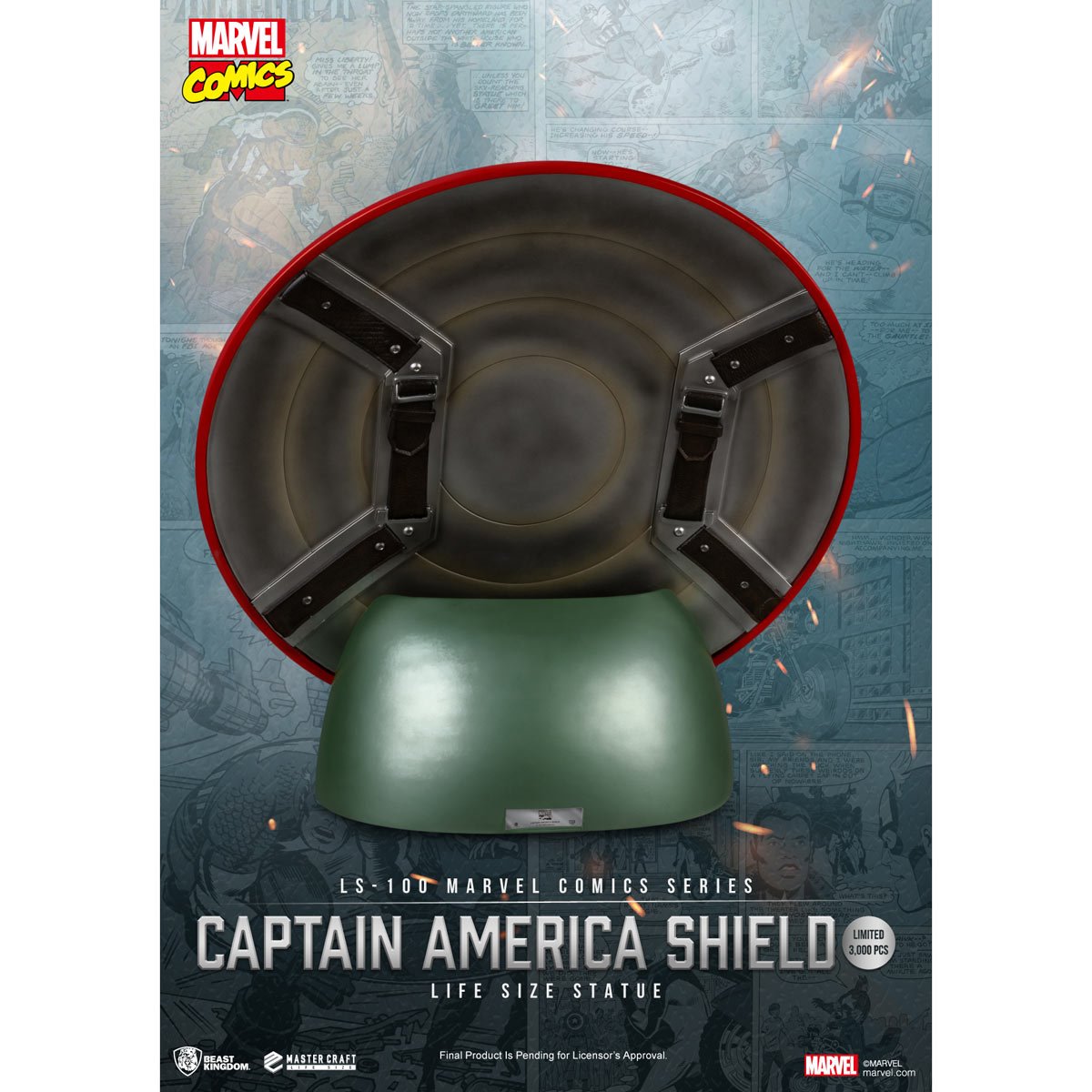 Marvel Comics Series Captain America Life Size Shield LS-100 Master Craft Statue