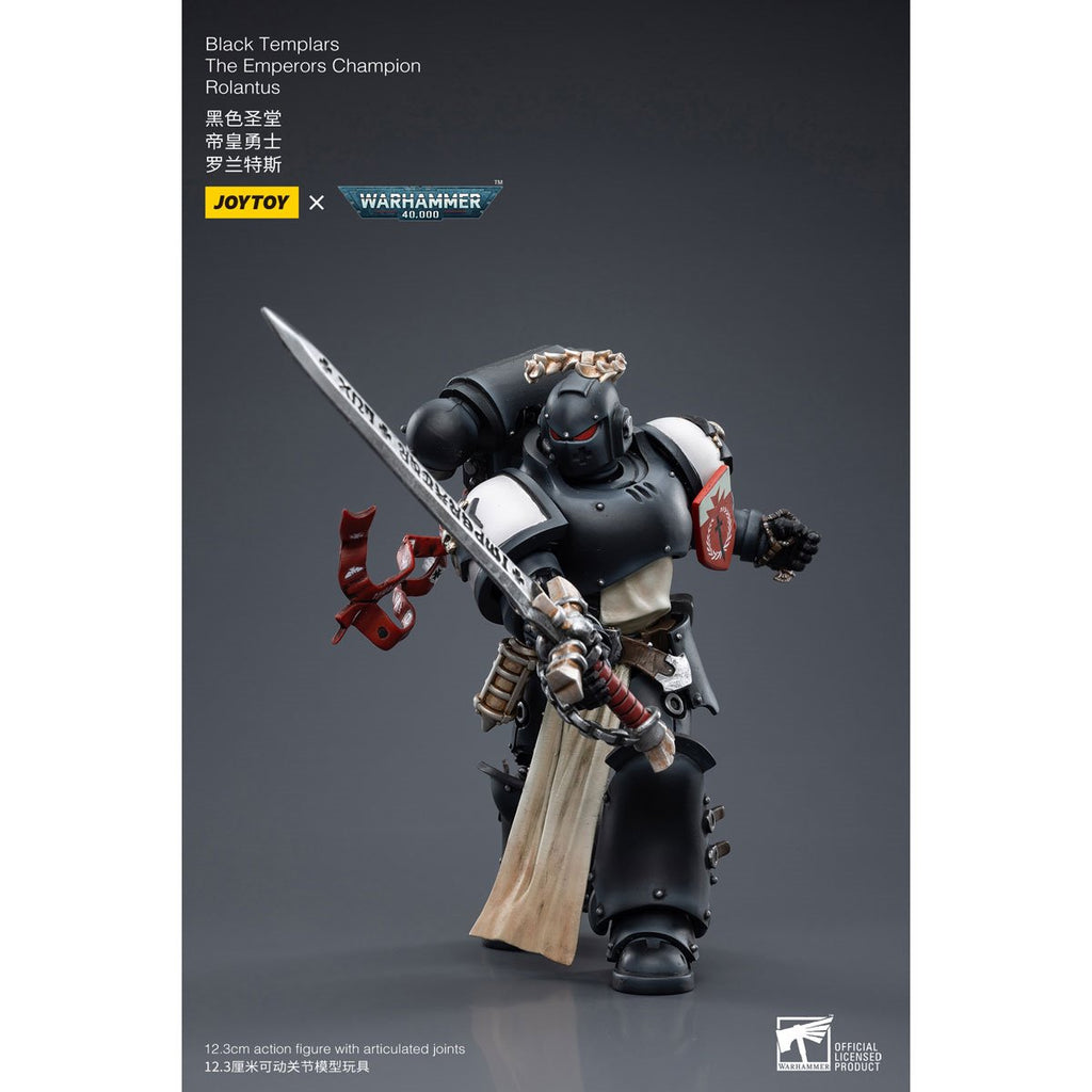 Joy Toy Warhammer 40,000 Black Templars The Emperors Champion Rolantus 1:18 Scale Action Figure