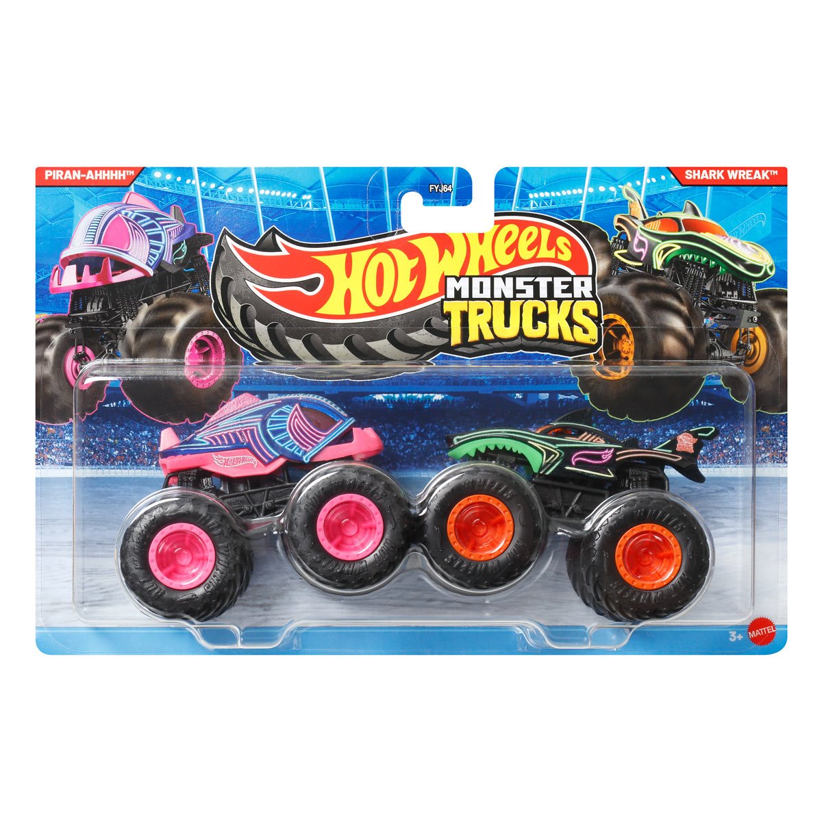 Hot Wheels Monster Trucks Demolition Doubles 1:64 Scale Vehicle 2-Pack 2026 Mix 3 Case of 8