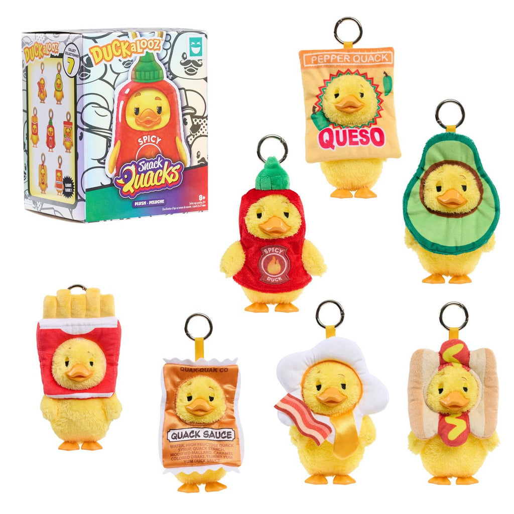 Duckalooz Snack Quacks Clip-On Blind-Box Plush Case of 8