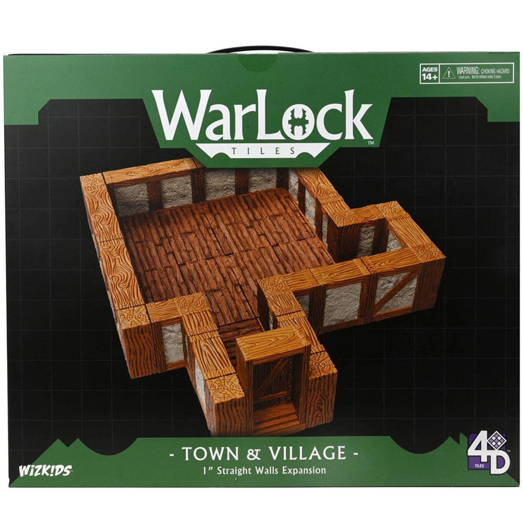 WarLock Tiles Expansion Pack 1-Inch Town and Village Straight Walls Accessory Pack
