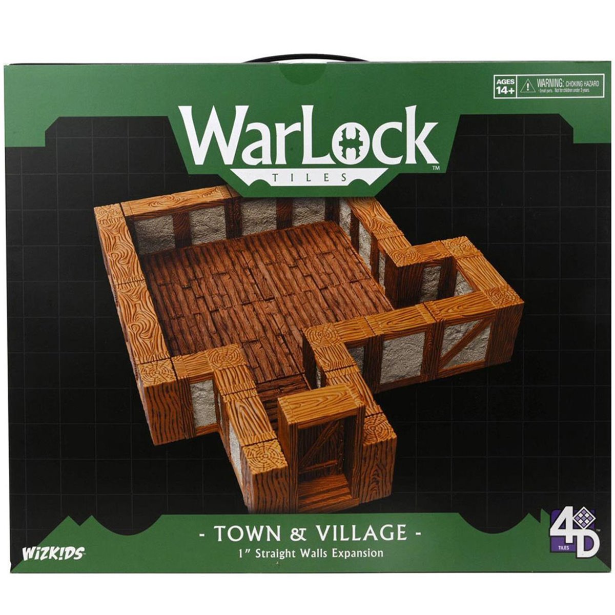 WarLock Tiles Expansion Pack 1-Inch Town and Village Straight Walls Accessory Pack