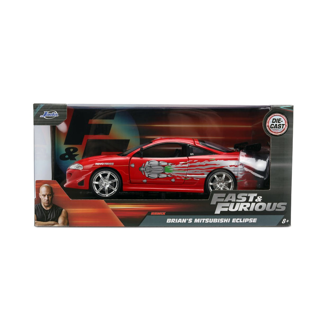 Fast and the Furious Brian's Mitsubishi Eclipse Toyo Tires 1:24 Scale Die-Cast Metal Vehicle