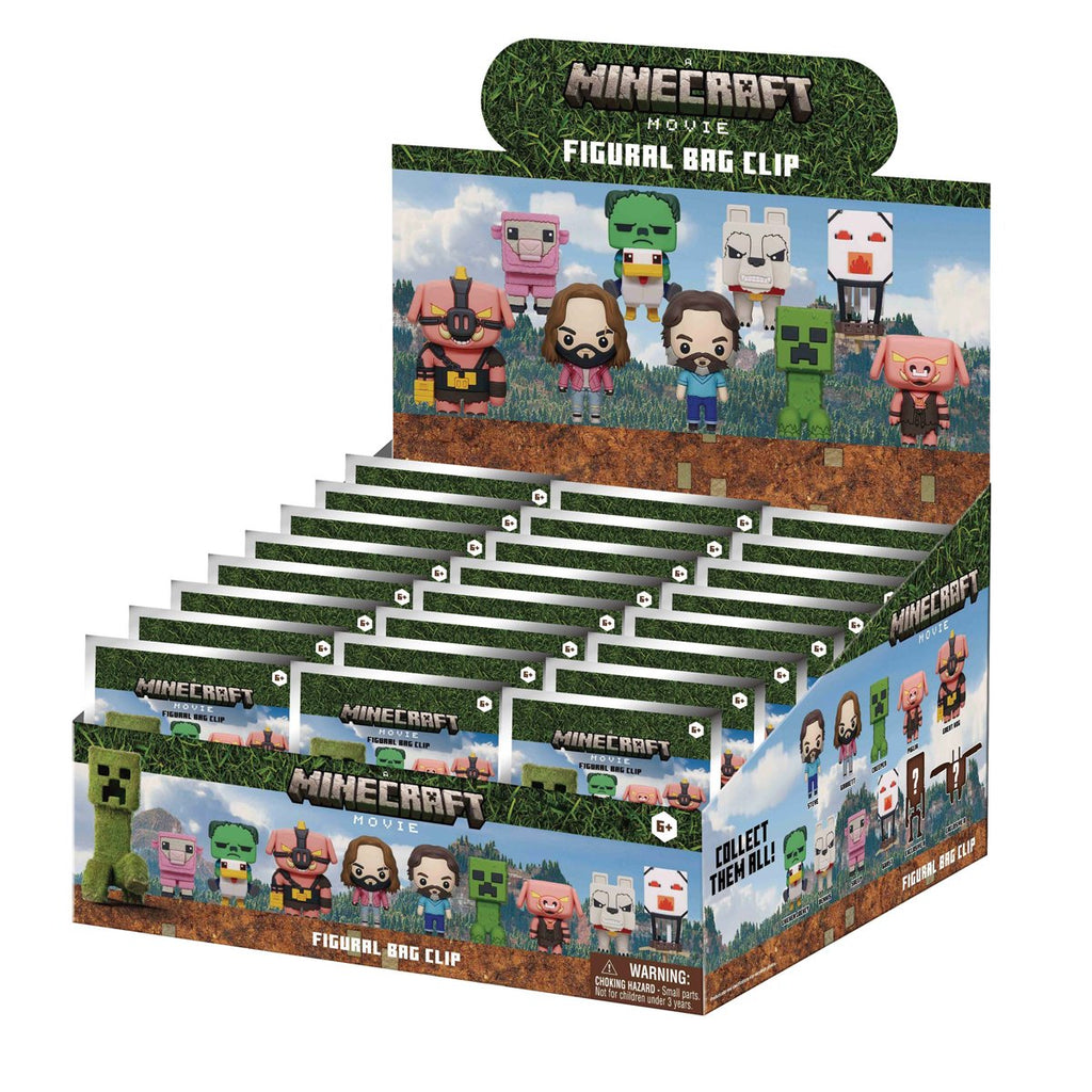 A Minecraft Movie 3D Foam Bag Clip Random 6-Pack