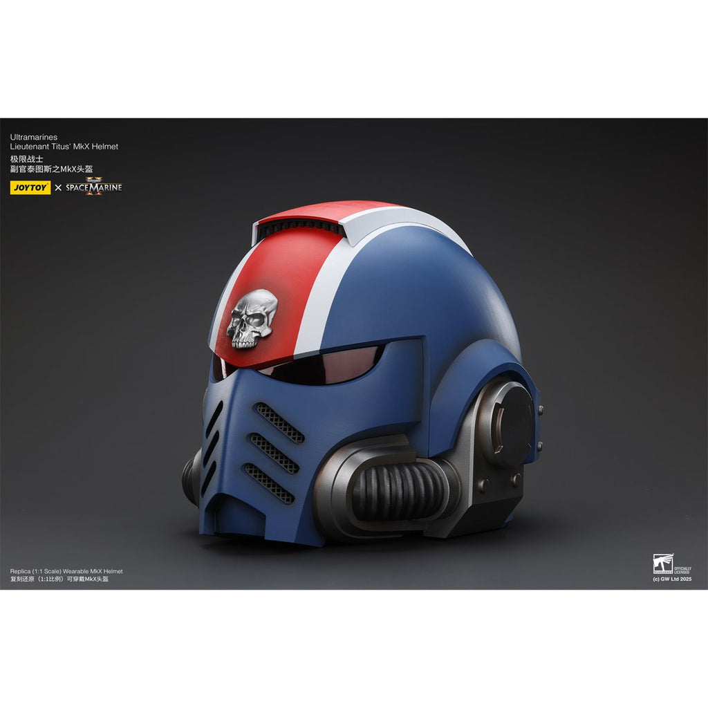 Joy Toy Warhammer 40,000 Ultramarines Lieutenant Titus' MKX 1:1 Scale Roleplay Helmet Prop Replica