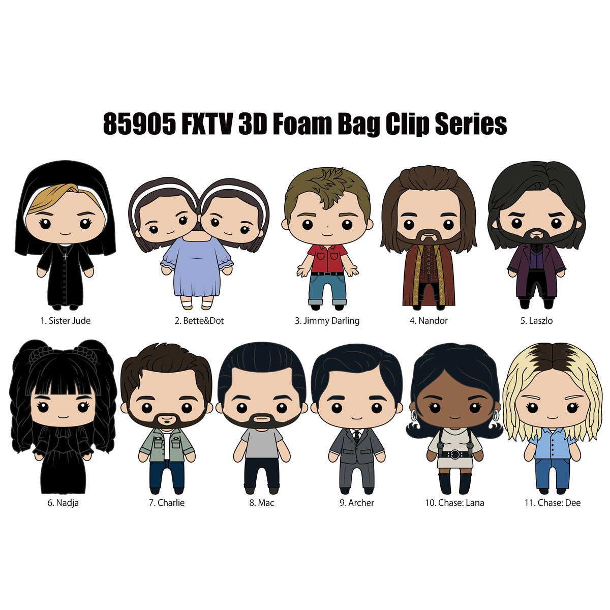 FX TV 3D Foam Bag Clip Random 6-Pack