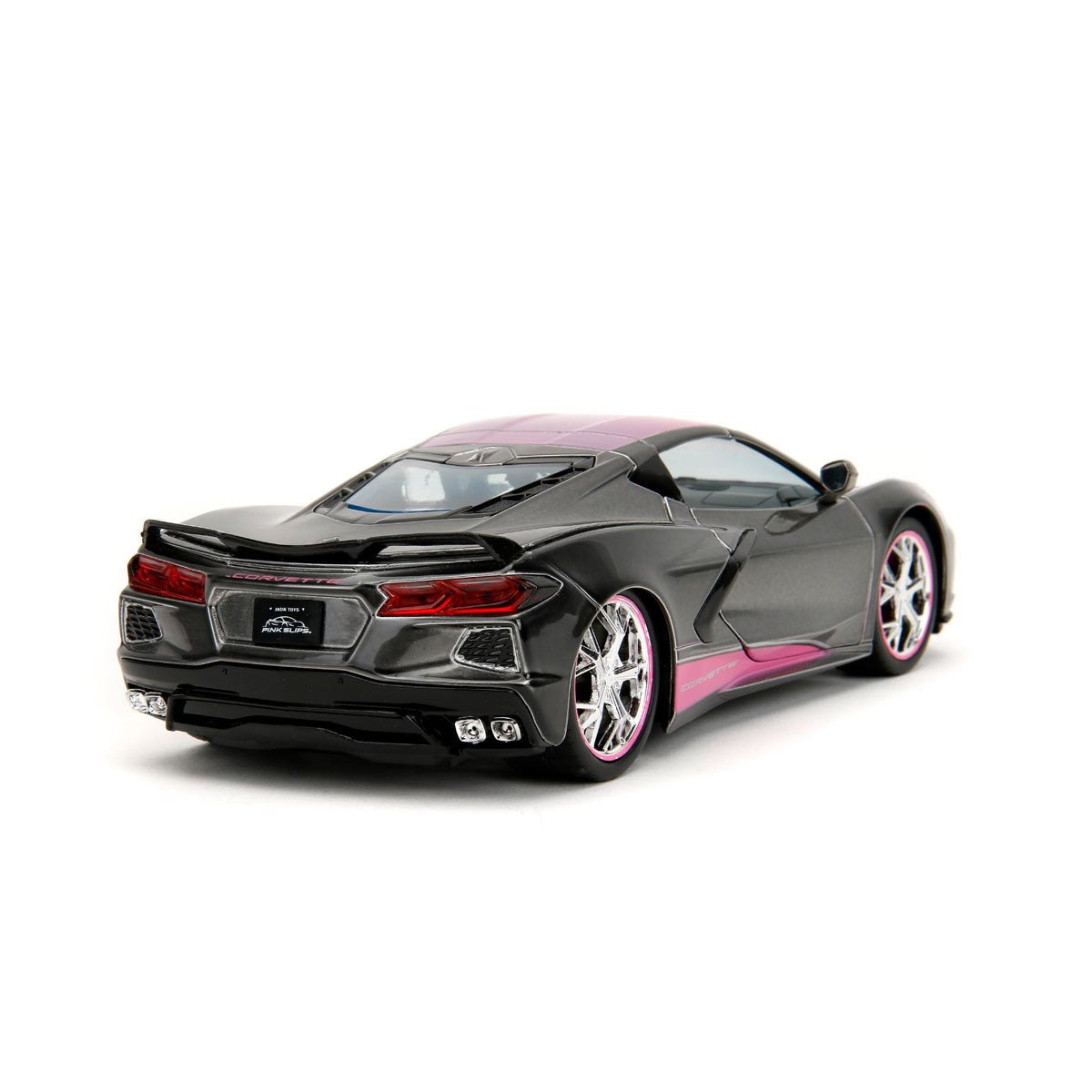 Pink Slips 2020 Corvette Stingray with Base 1:24 Scale Die-Cast Metal Vehicle