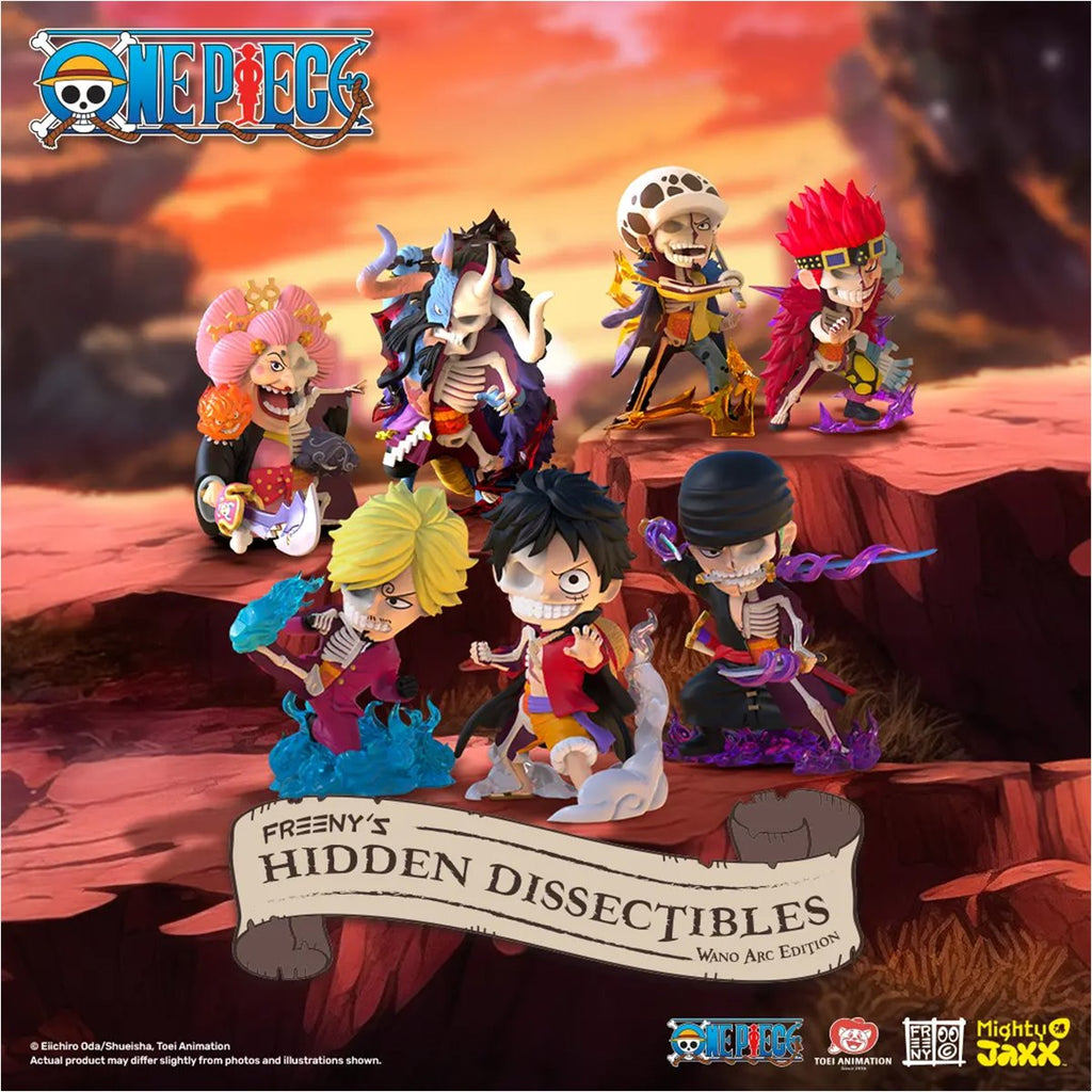 One Piece Series 7 Wano Arc Edition Freeny's Hidden Dissectibles Mini-Figure Display Tray of 6