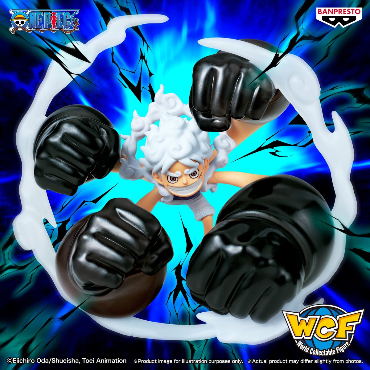 One Piece Monkey D. Luffy GEAR5 Gum-Gum Dawn Gatling World Collectable Figure Special Statue